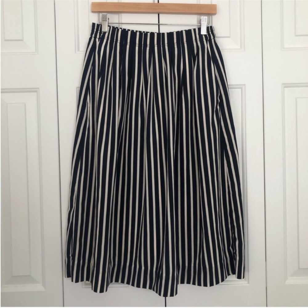 J. Crew Striped Midi Skirt